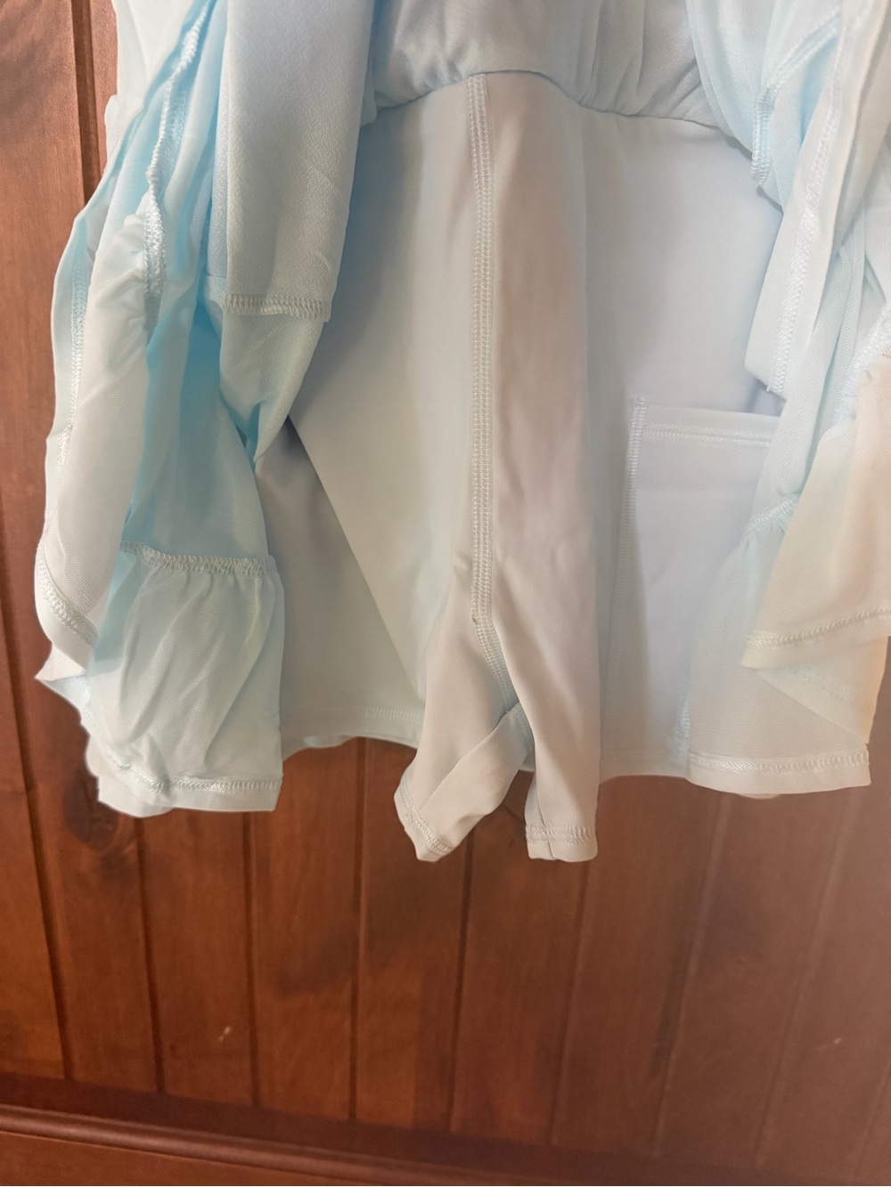 Abercrombie Kids Sleeveless Light Blue YPB Active Tiered Mini Dress youth 7/8 - Picture 4 of 7